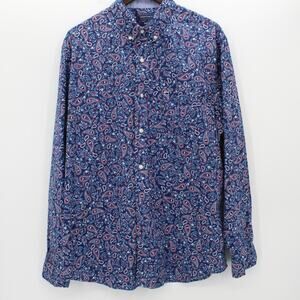 Crown and Ivy Paisley Classic Fit Button Up Shirt L